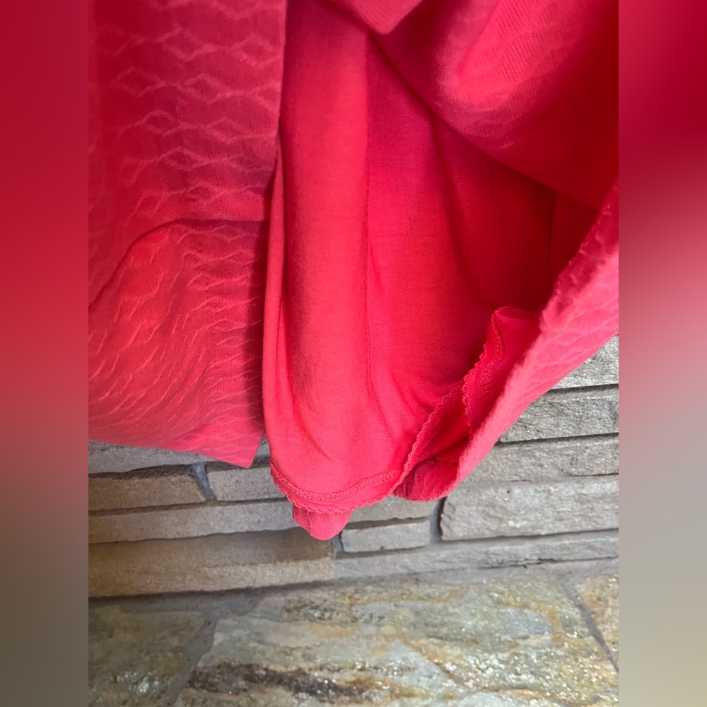 Anthropologie Maeve Diamond Textured Coral Shift Dress XL - Picture 5 of 9